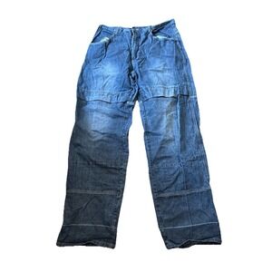 Vibes GL Jeans Mens 38x34 Black Baggy Workwear Utility Carpenter Denim Y2K